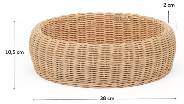Ratanová dekorativní miska Kave Home Zilna ⌀ 38 cm
