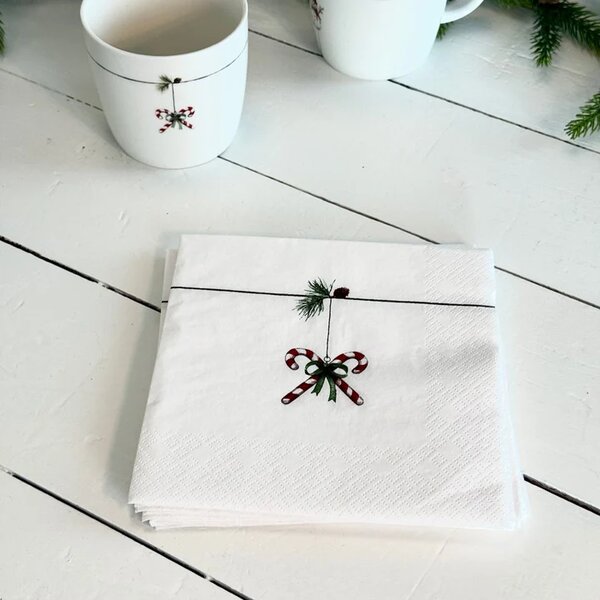 Sögne Home Papírové ubrousky Christmas Candy Cane - 20 ks SGH113