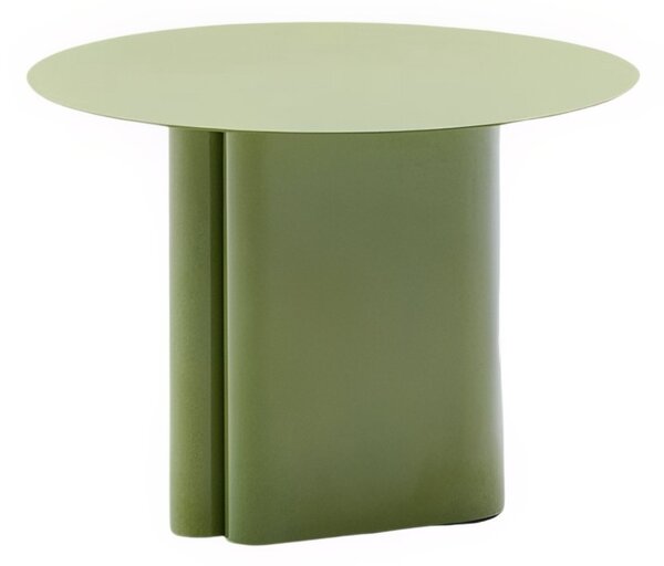 Zelený kovový odkládací stolek Kave Home Arvin 55 cm