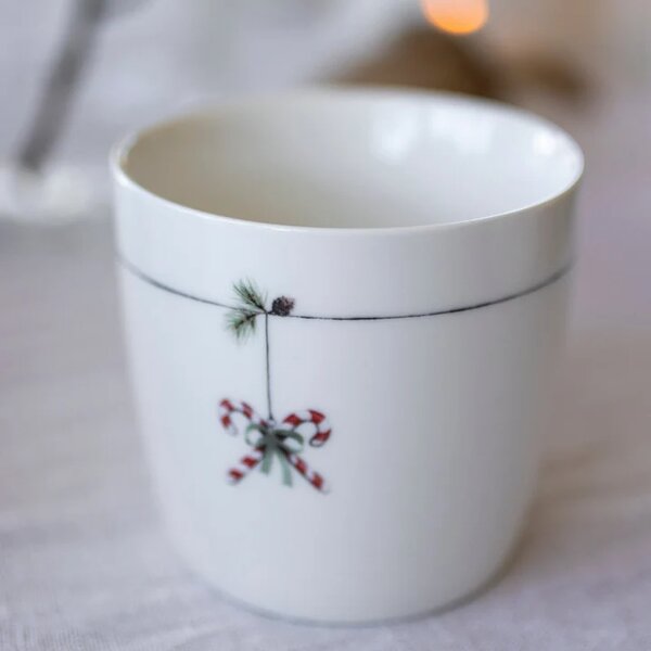 Sögne Home Porcelánový hrnek Christmas Candy Cane - 300 ml SGH117