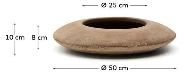 Terakotový květináč Kave Home Rivor Ø 50 cm