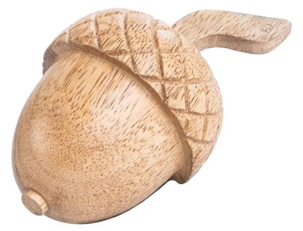 Sögne Home Dekorativní dřevěný žalud Acorn Light Brown - 10 cm SGH126