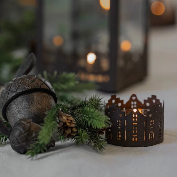 Sögne Home Dekorativní dřevěný žalud Acorn Dark Brown - 6 cm SGH125