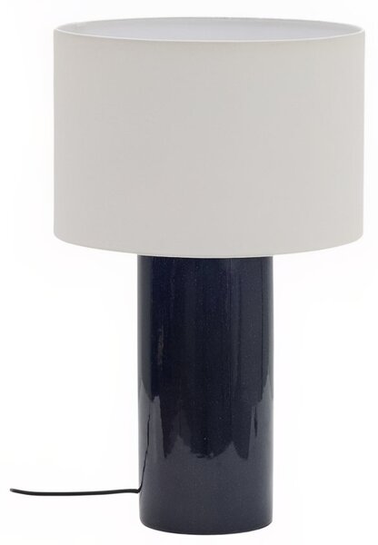 Tmavě modrá keramická stolní lampa Kave Home Toneric