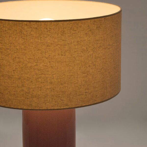 Fialová keramická stolní lampa Kave Home Toneric