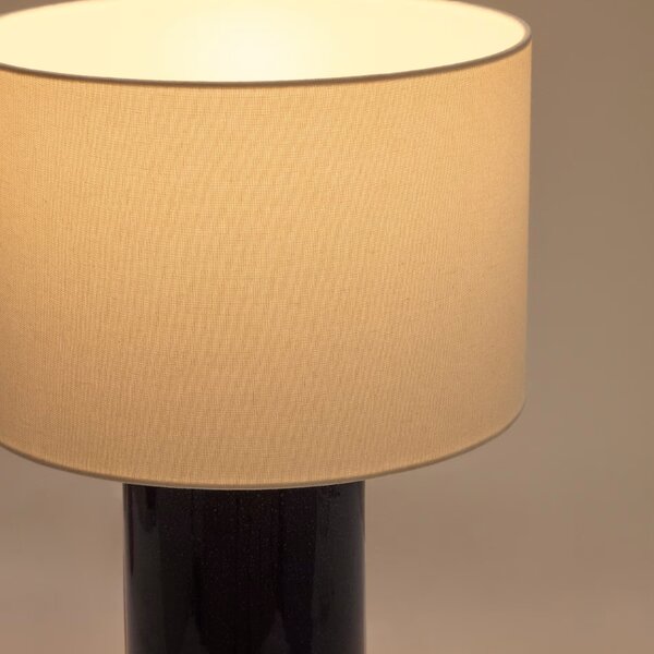 Tmavě modrá keramická stolní lampa Kave Home Toneric