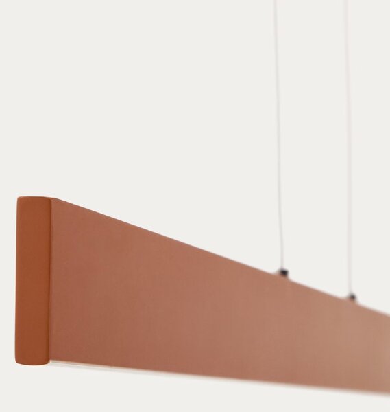 Terakotově červené závěsné LED světlo Kave Home Boadella 101 cm
