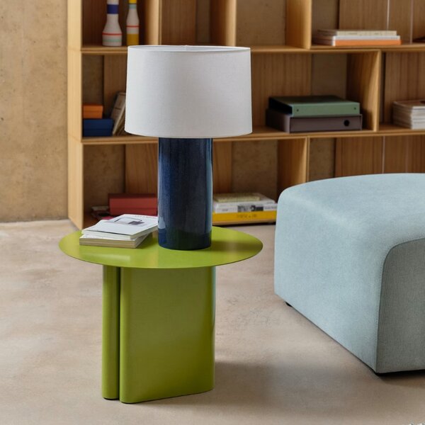 Tmavě modrá keramická stolní lampa Kave Home Toneric