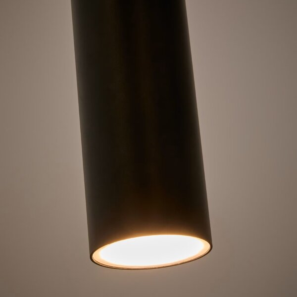 Černé kovové závěsné LED světlo Kave Home Andia