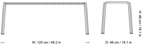 &Tradition designové zahradní lavice Thorvald Bench SC112