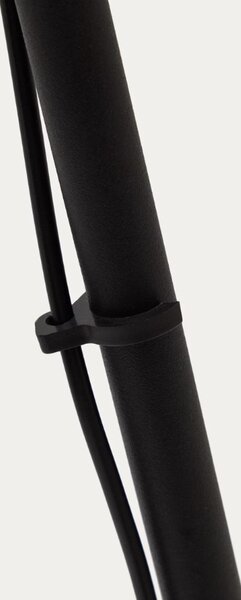 Černá kovová stojací lampa Kave Home Orey 160 cm