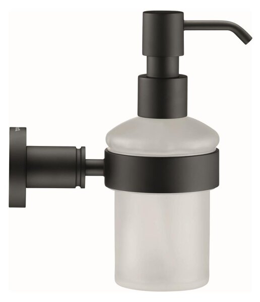 Duravit 99164600 - Nástěnný dávkovač mýdla D-CODE 390 ml mléčné sklo/matná černá