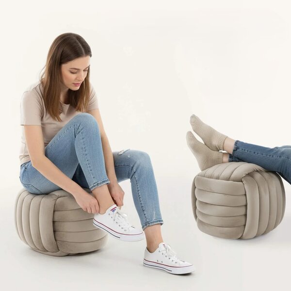 Designový taburet NUMA - béžový