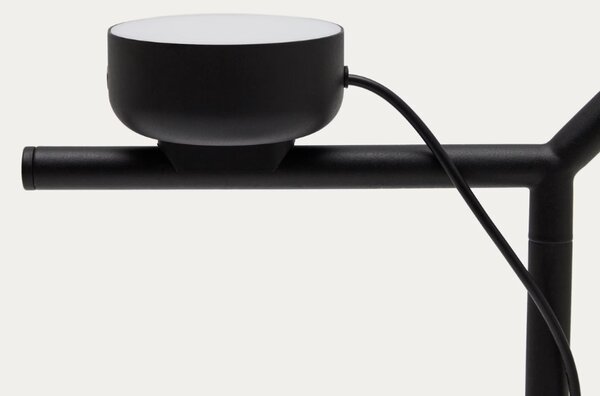 Černá kovová stojací lampa Kave Home Orey 160 cm