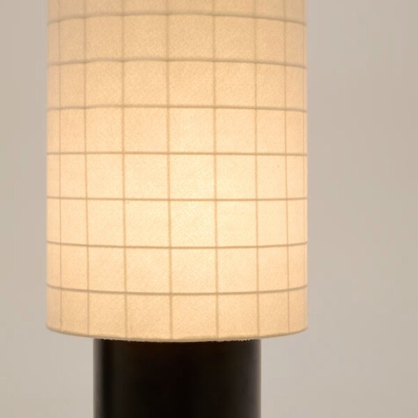 Černobílá stojací lampa Kave Home Dulan 144 cm