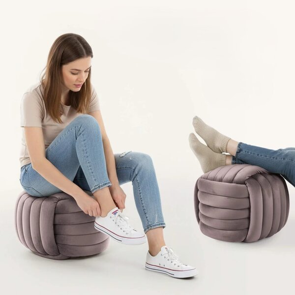 Designový taburet NUMA - starorůžový