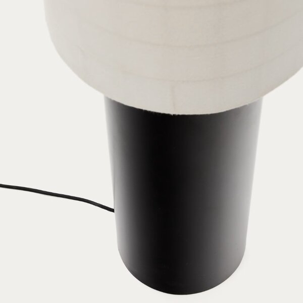 Černobílá stojací lampa Kave Home Dulan 144 cm