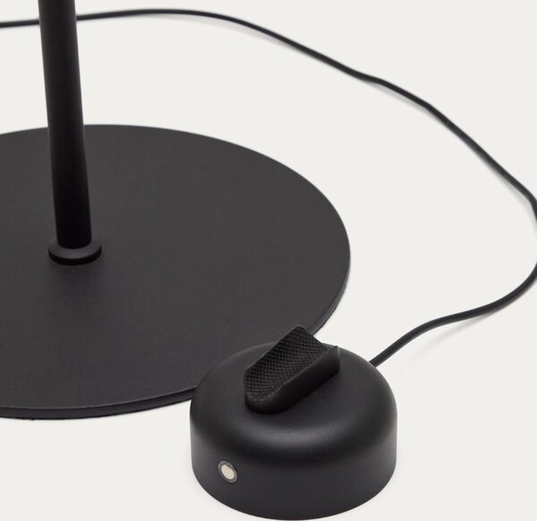 Černá kovová stojací lampa Kave Home Orey 160 cm