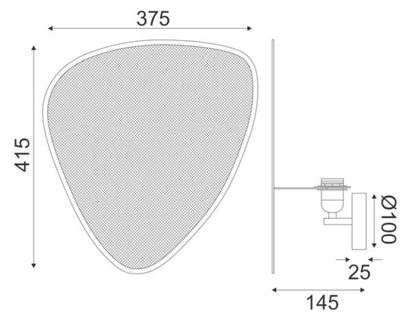 ACA Lighting nástěnné svítidlo 1XE27 SKYROS ratan 42X38X15CM TF20851WN