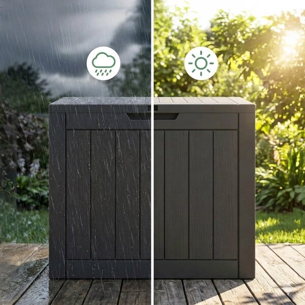 Úložný zahradní voděodolný box TOXORA - černý