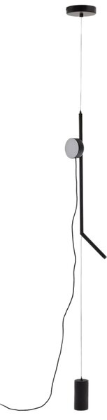 Černá kovová stojací lampa Kave Home Orey 339 cm