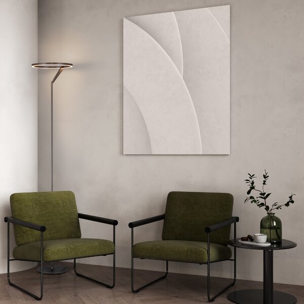 Stříbrnošedá kovová stojací LED lampa Nova Luce Tilia 168 cm
