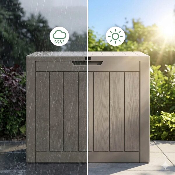 Úložný zahradní voděodolný box TOXORA - šedý