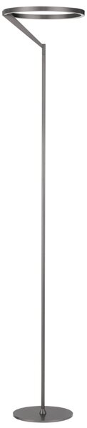 Stříbrnošedá kovová stojací LED lampa Nova Luce Tilia 168 cm