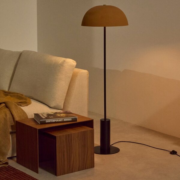 Béžová kovová stojací lampa Kave Home Nibla 140 cm