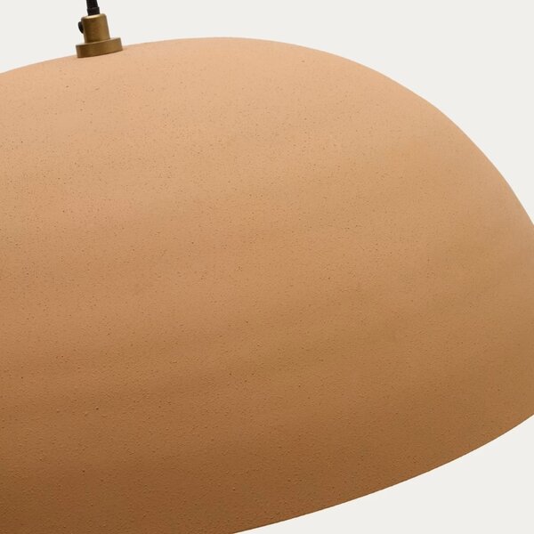 Béžové kovové závěsné světlo Kave Home Nibla 46 cm