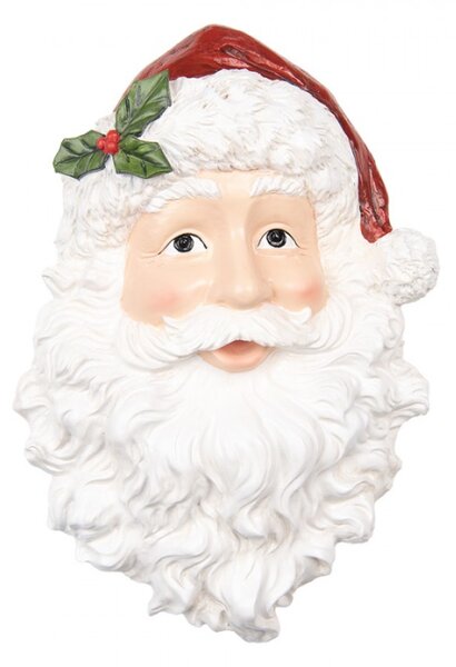 Nástěnná vánoční dekorace Santa Claus s háčkem na zavěšení – 32x9x45 cm