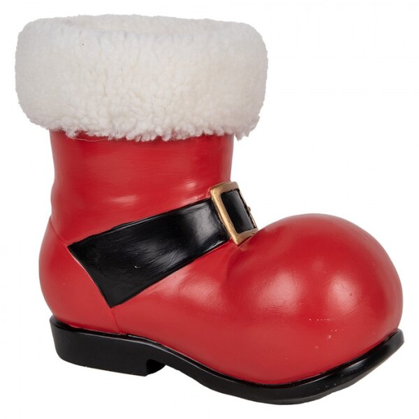 Červená vánoční dekorace bota Santa Clause – 26x15x21 cm