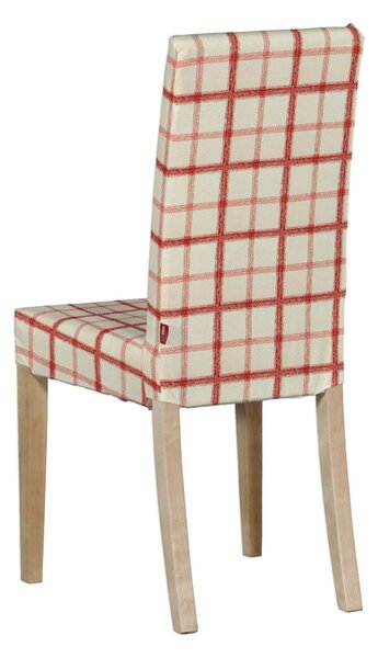 Potah na židli IKEA Harry, krátký barva červená látka vzorované