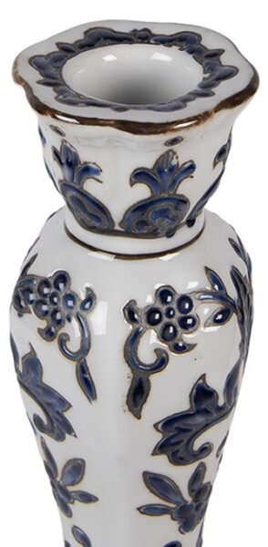 Keramický svícen s modrým cibulákovým vzorem Slaven S – 11x21 cm