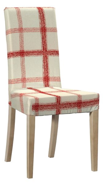 Potah na židli IKEA Harry, krátký barva červená látka vzorované