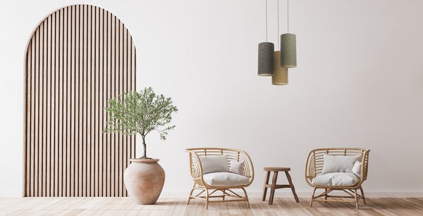 BPS koncept Závěsné svítidlo BOHO elegant slim, 1xE27, v. 20 cm Barva: Hořčicová