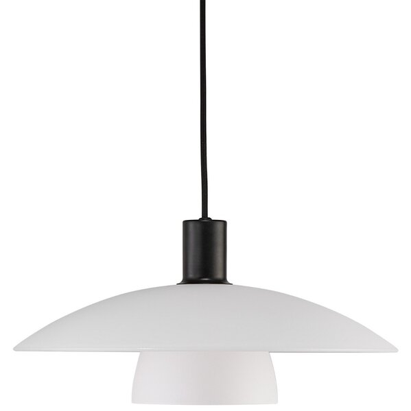 Nordlux Černobílé skleněné závěsné světlo Verona 40 cm