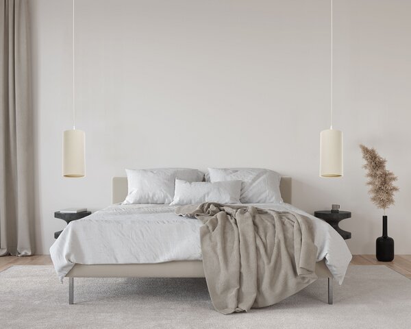 BPS koncept Závěsné svítidlo BOHO elegant slim, 1xE27, v. 30 cm Barva: Krémová