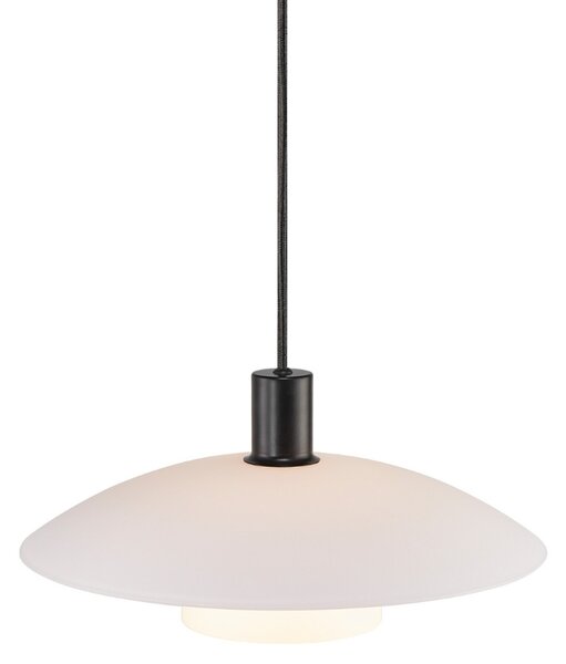 Nordlux Černobílé skleněné závěsné světlo Verona 40 cm