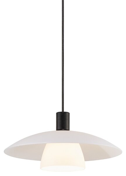 Nordlux Černobílé skleněné závěsné světlo Verona 40 cm