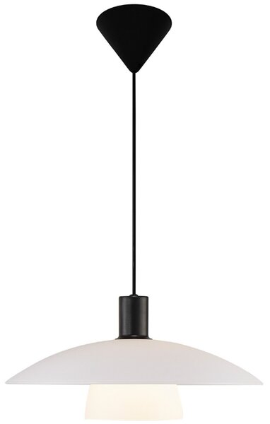 Nordlux Černobílé skleněné závěsné světlo Verona 40 cm