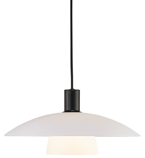 Nordlux Černobílé skleněné závěsné světlo Verona 40 cm