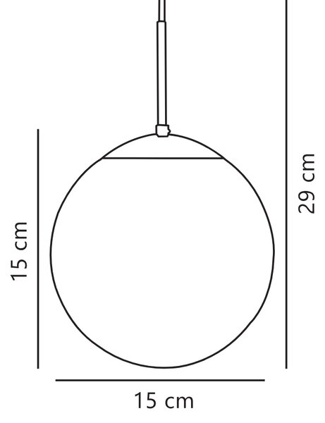 Nordlux Opálově bílé skleněné závěsné světlo Cafe 15 cm