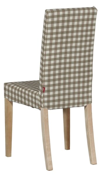 Potah na židli IKEA Harry, krátký barva béžová látka vzorované
