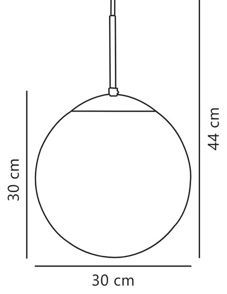 Nordlux Opálově bílé skleněné závěsné světlo Cafe 30 cm
