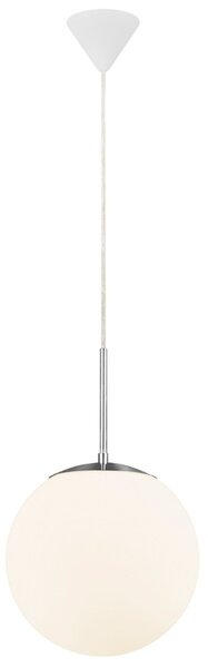 Nordlux Opálově bílé skleněné závěsné světlo Cafe 25 cm