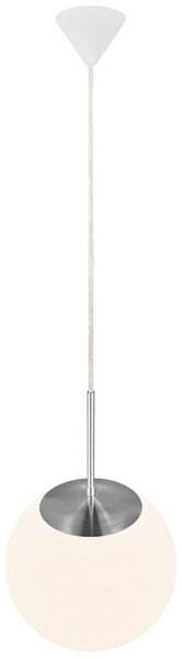 Nordlux Opálově bílé skleněné závěsné světlo Cafe 25 cm