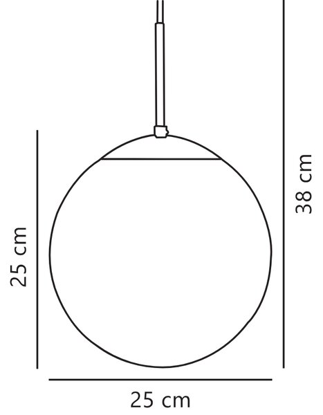 Nordlux Opálově bílé skleněné závěsné světlo Cafe 25 cm
