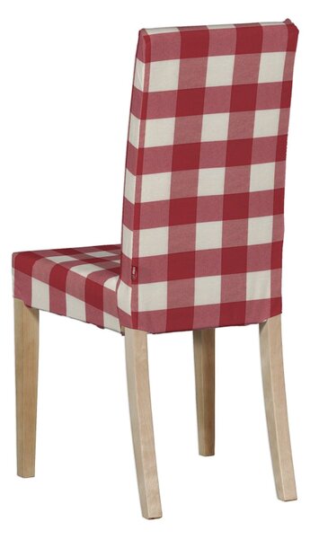 Potah na židli IKEA Harry, krátký barva červená látka vzorované