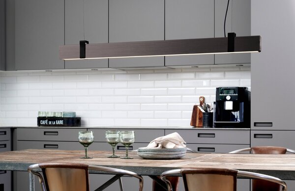 Nordlux Šedé kovové závěsné LED světlo Lilt 115 cm
